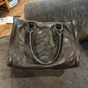 Ted Baker black chevron print bowler bag purse